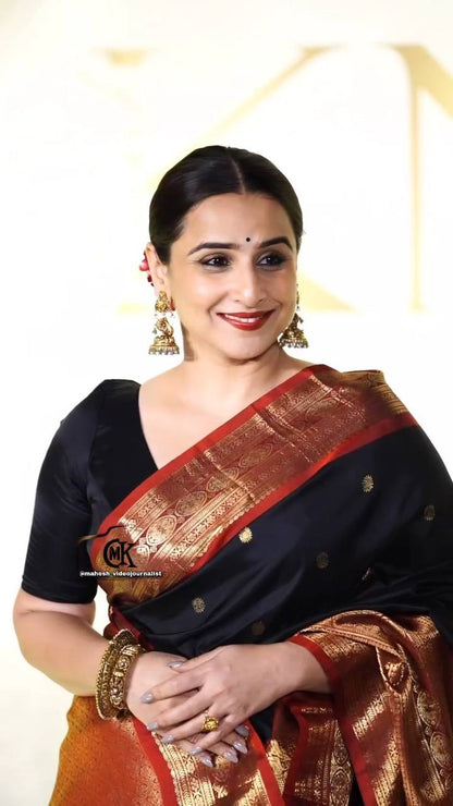 Pure Golden Zari Soft Banarasi Silk Saree with Rich Pallu & Brocade Blouse