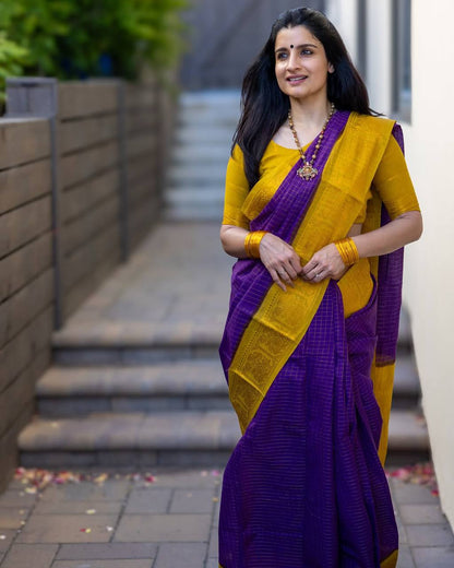 Graceful Lichi Silk Saree with Exclusive Jacquard Blouse