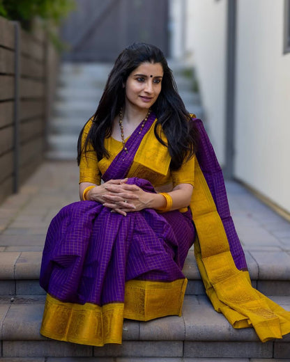 Graceful Lichi Silk Saree with Exclusive Jacquard Blouse