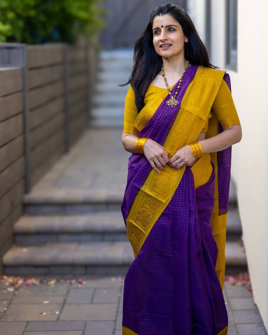 Graceful Lichi Silk Saree with Exclusive Jacquard Blouse