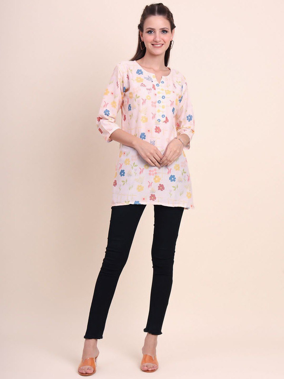 Women Floral Print A-Line Kurta