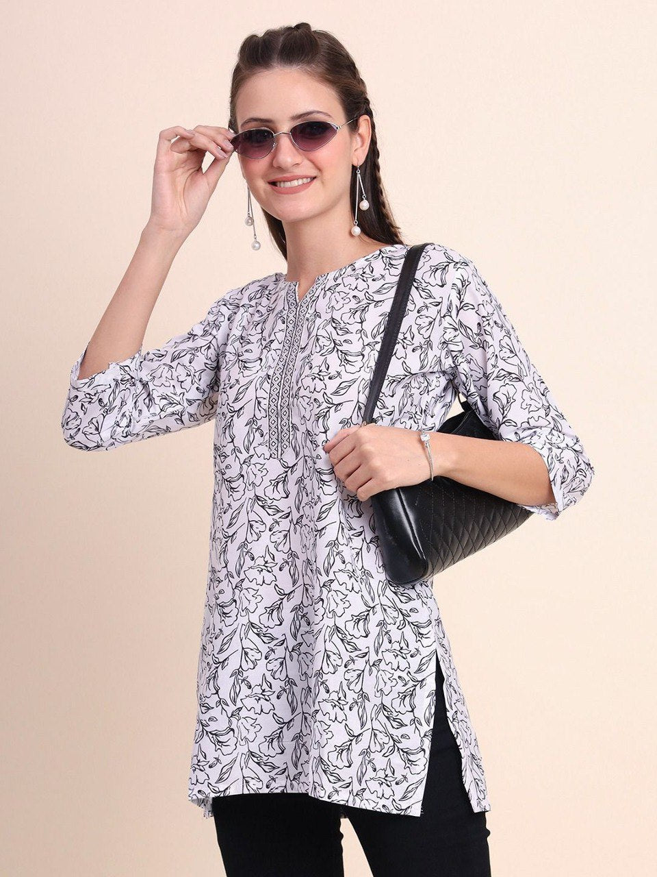 Women Floral Print A-Line Kurta