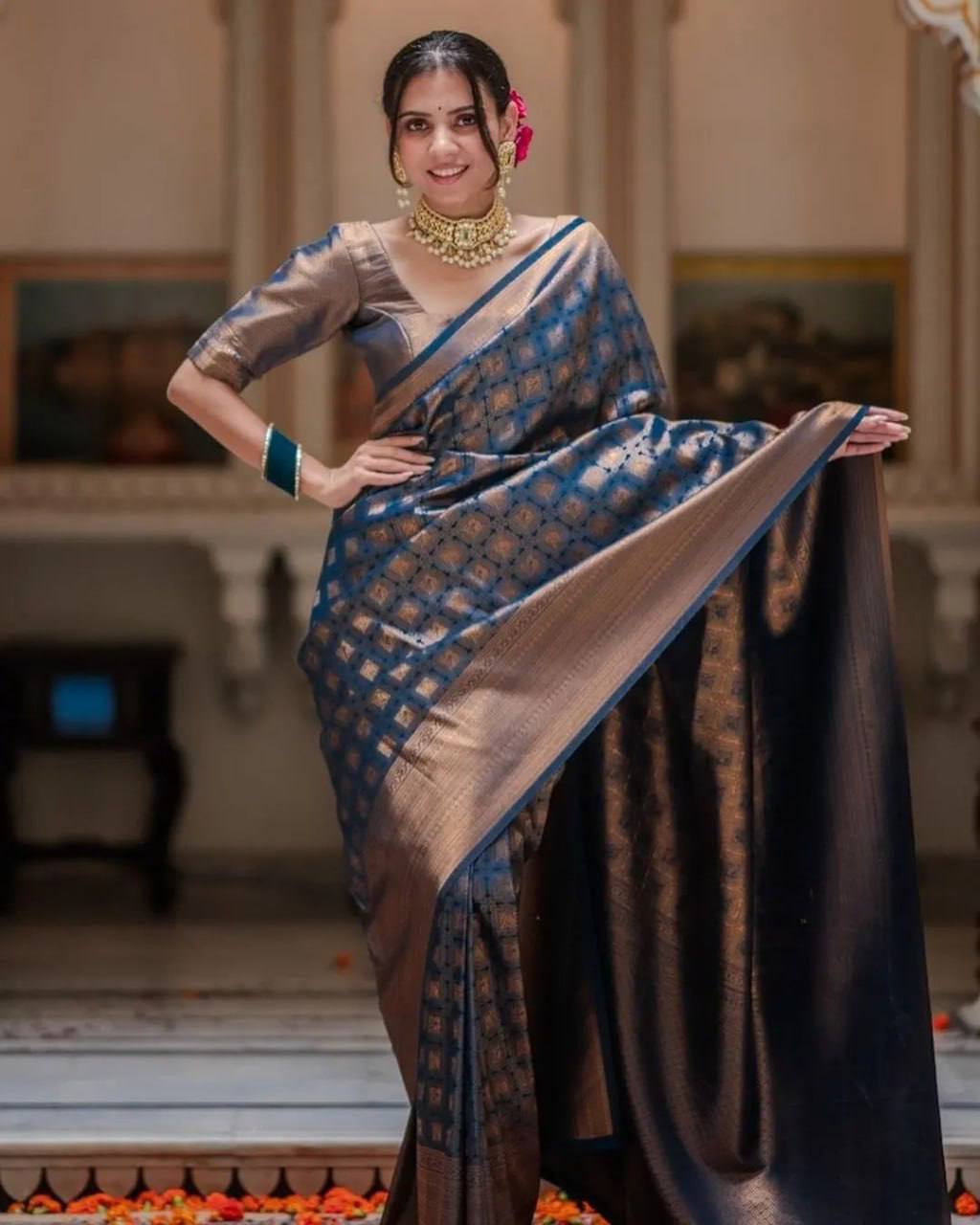 Luxurious Handcrafted Traditional Saree - RAMA