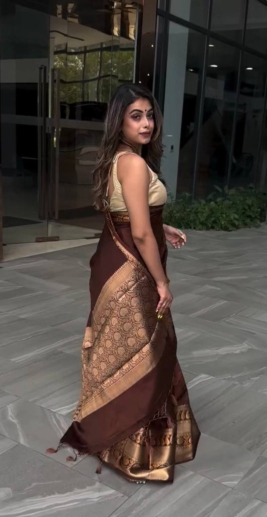 Premium Soft Lichi Silk Saree with Rich Pallu & Jacquard Work