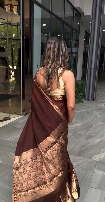 Premium Soft Lichi Silk Saree with Rich Pallu & Jacquard Work