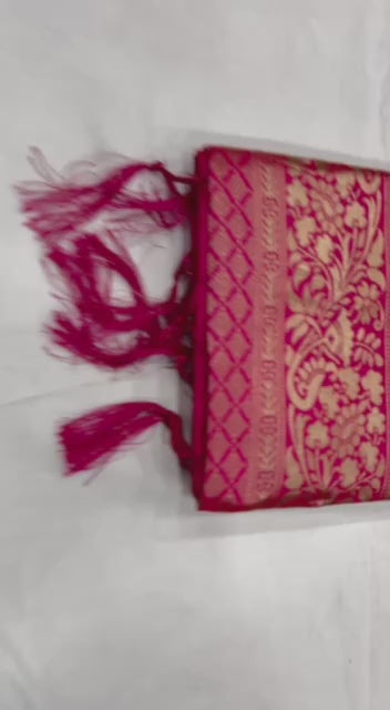 Pink Color Elegant Banarasi Silk Saree